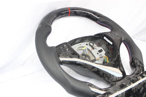 BMW E9X E8X SIGNATURE FORGED CARBON FIBER SPORT STEERING WHEEL (NON PADDLE VERSION)