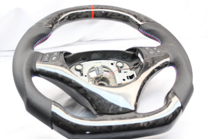 BMW E9X E8X SIGNATURE FORGED CARBON FIBER SPORT STEERING WHEEL (NON PADDLE VERSION)